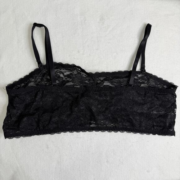 Torrid Curve Bralette Womens Size 4X Black Lace Bandeau Adjustable Straps Plus - Picture 4 of 5